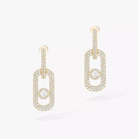 [LOXURA]So Move XL Pave_-Set Diamond Pendant Earrings