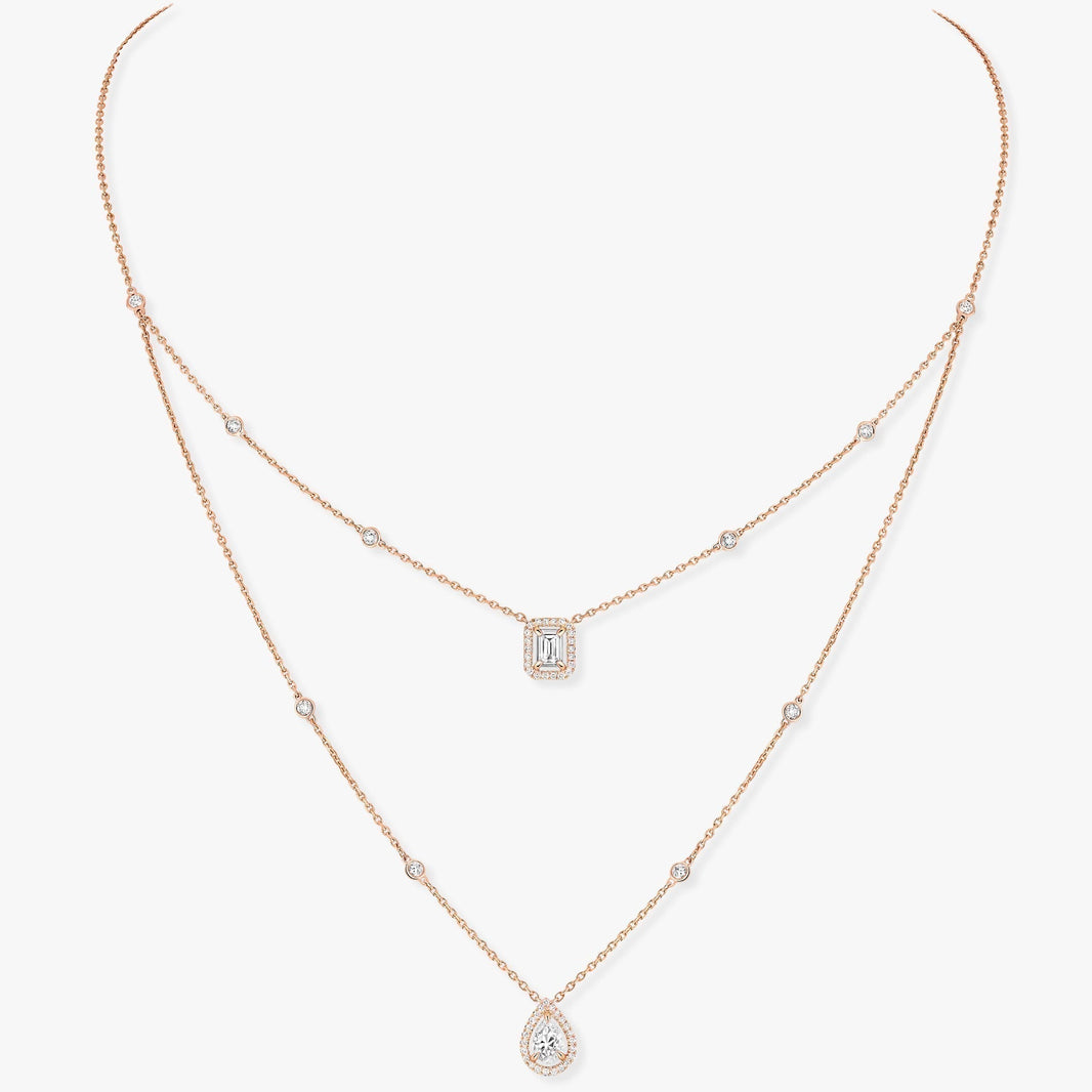 [LOXURA]MY TWIN 2 ROW DIAMOND NECKLACE