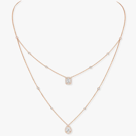 [LOXURA]MY TWIN 2 ROW DIAMOND NECKLACE