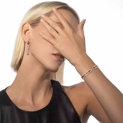[LOXURA]Diamond Pendant Earrings Move 10Th
