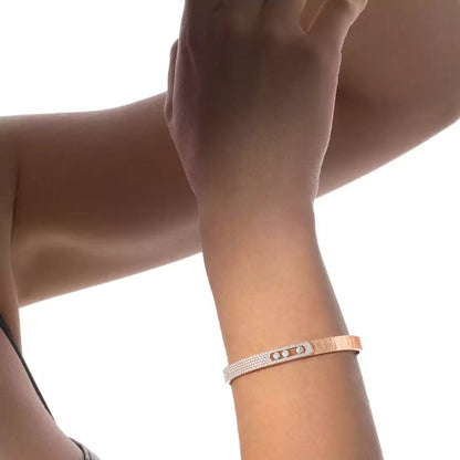 [LOXURA]Move Noa Ciselé half pavé bangle