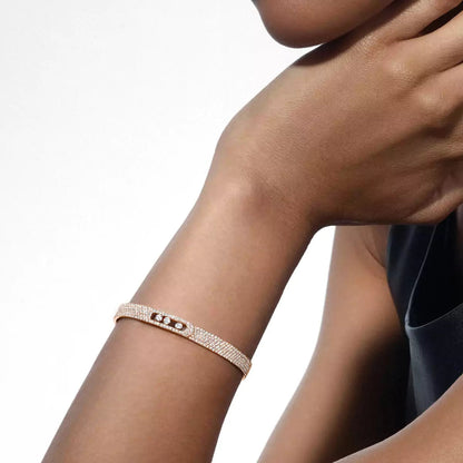 [LOXURA]Move Noa Full Pavé Diamond Bangle Bracelet