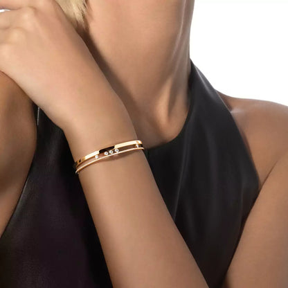 [LOXURA]Move Romane Diamond Bangle Bracelet