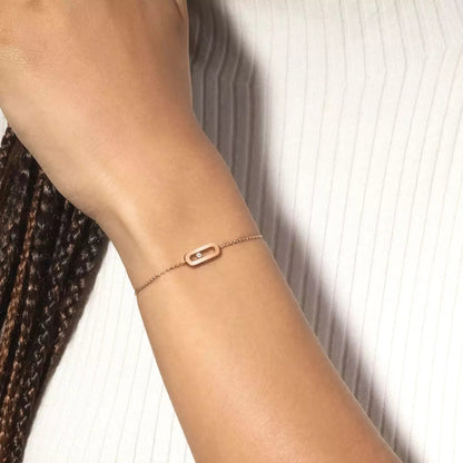 [LOXURA]Move Uno Diamond Bracelet