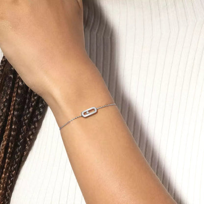 [LOXURA]Move Uno Diamond Bracelet