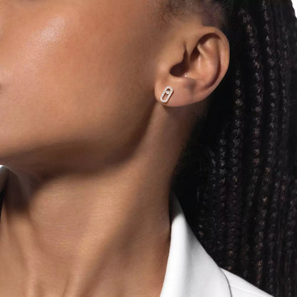 [LOXURA]Move Uno Diamond Earrings