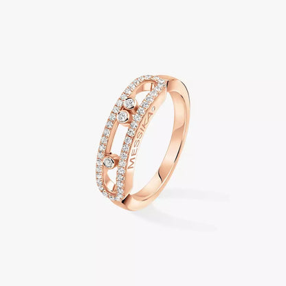 [LOXURA] Baby Move Gold Diamond Pave_ Ring