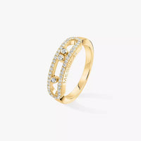 [LOXURA] Baby Move Gold Diamond Pave_ Ring