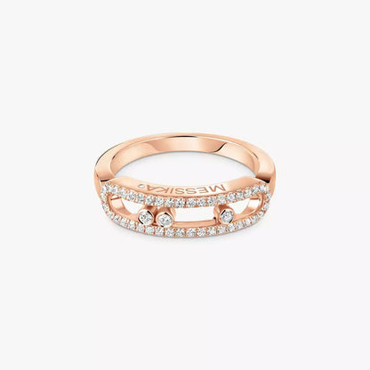 [LOXURA] Baby Move Gold Diamond Pave_ Ring