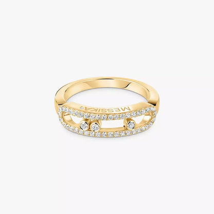 [LOXURA] Baby Move Gold Diamond Pave_ Ring