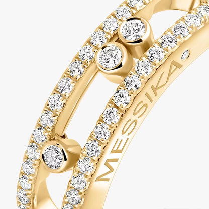 [LOXURA] Baby Move Gold Diamond Pave_ Ring
