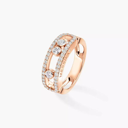 [LOXURA] Move Gold Diamond Pave_ Ring