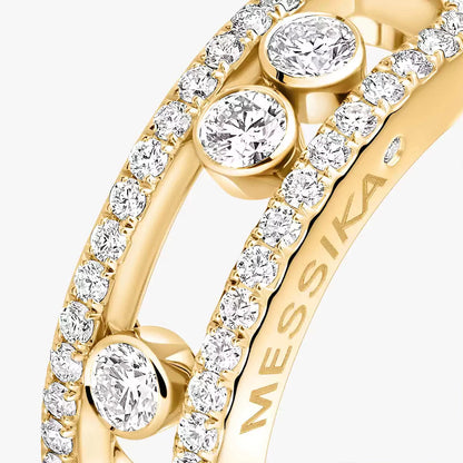 [LOXURA] Move Gold Diamond Pave_ Ring