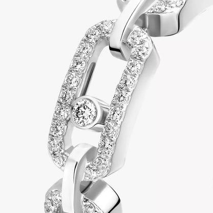 [LOXURA]Move Link Pave_-Set Diamond Ring in Gold