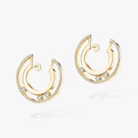 [LOXURA]Move Romane Small Diamond Hoop Earrings