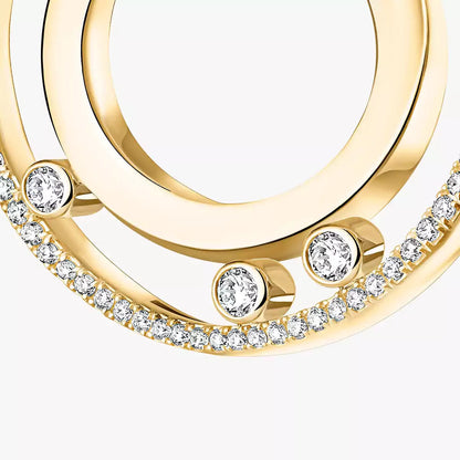 [LOXURA]Move Romane Small Diamond Hoop Earrings