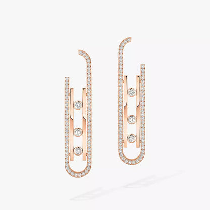 [LOXURA]Diamond Pendant Earrings Move 10Th