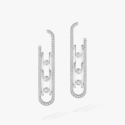 [LOXURA]Diamond Pendant Earrings Move 10Th