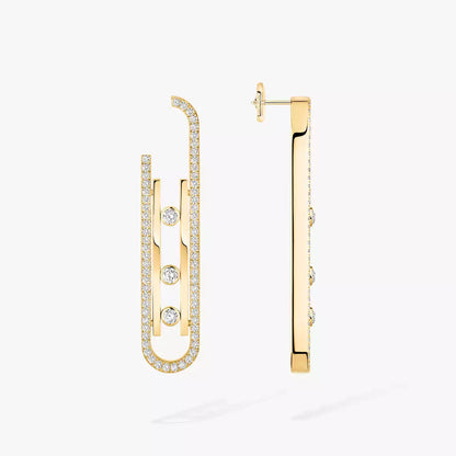 [LOXURA]Diamond Pendant Earrings Move 10Th