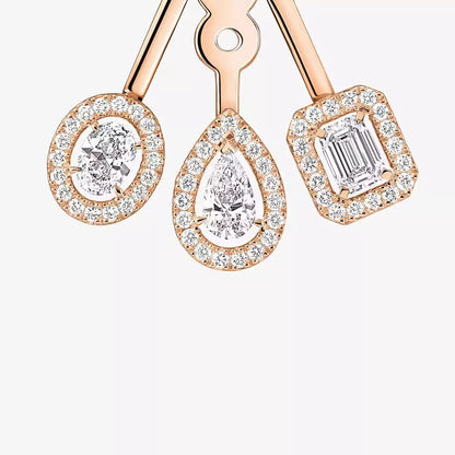 [LOXURA] My Twin Trio  Diamond Earrings