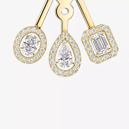 [LOXURA] My Twin Trio  Diamond Earrings