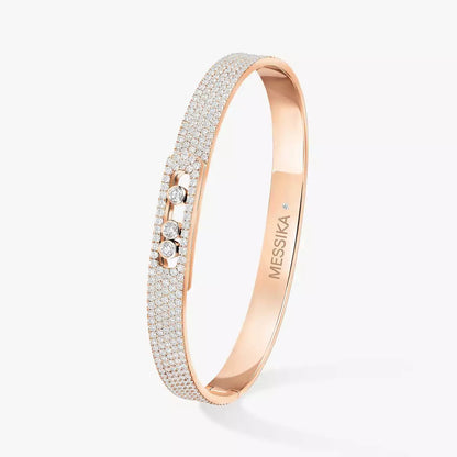 [LOXURA]Move Noa Full Pavé Diamond Bangle Bracelet