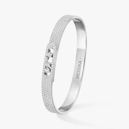 [LOXURA]Move Noa Full Pavé Diamond Bangle Bracelet
