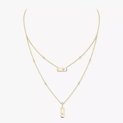[LOXURA] Move Uno Diamond Necklace