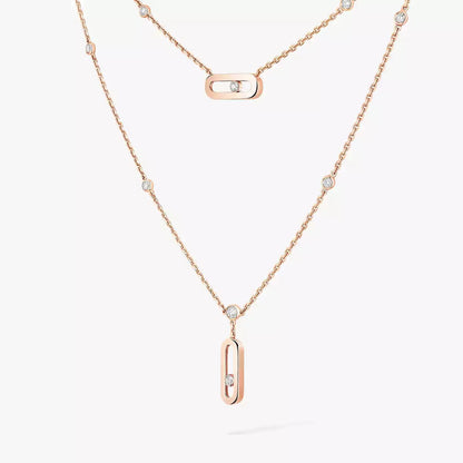 [LOXURA] Move Uno Diamond Necklace