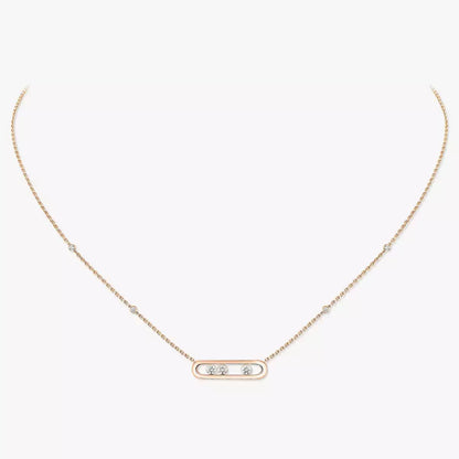 [LOXURA] Baby Move Gold Diamond Necklace