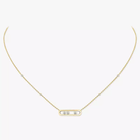 [LOXURA] Baby Move Gold Diamond Necklace
