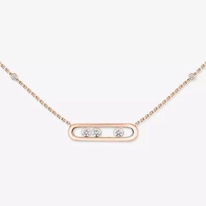 [LOXURA] Baby Move Gold Diamond Necklace