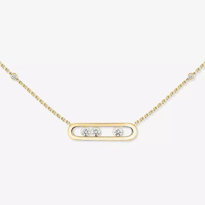 [LOXURA] Baby Move Gold Diamond Necklace