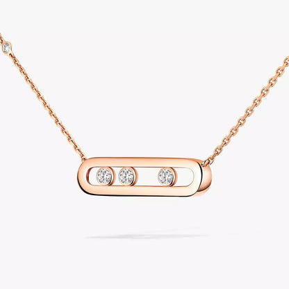 [LOXURA] Baby Move Gold Diamond Necklace