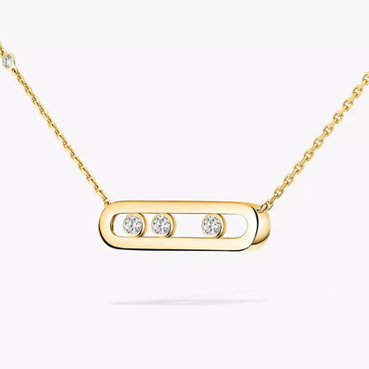 [LOXURA] Baby Move Gold Diamond Necklace