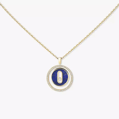[LOXURA]Lucky Move Diamond Necklace in Rose Gold and White Mother-of-Pearl