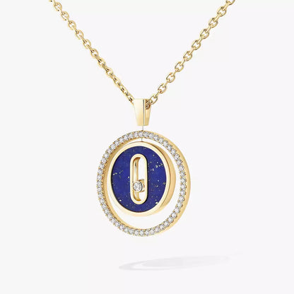 [LOXURA]Lucky Move Diamond Necklace in Rose Gold and White Mother-of-Pearl