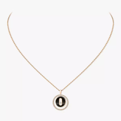 [LOXURA]Lucky Move Diamond Necklace in Rose Gold and White Mother-of-Pearl
