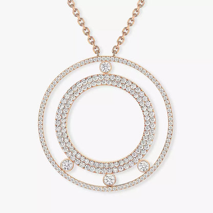 [LOXURA]Move Romane Long Pave_-Set Diamond Necklace