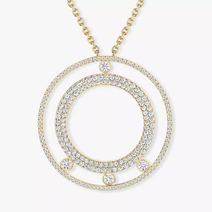 [LOXURA]Move Romane Long Pave_-Set Diamond Necklace
