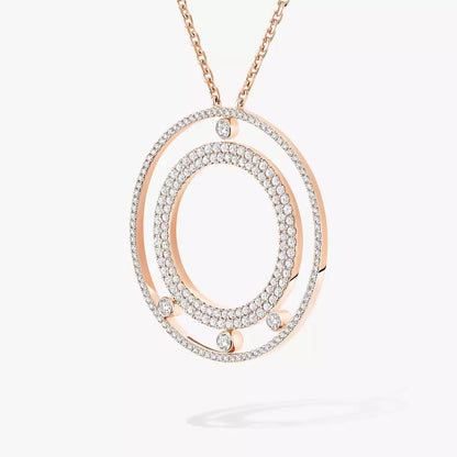 [LOXURA]Move Romane Long Pave_-Set Diamond Necklace