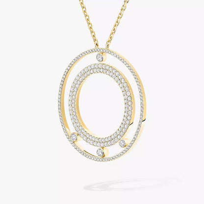 [LOXURA]Move Romane Long Pave_-Set Diamond Necklace