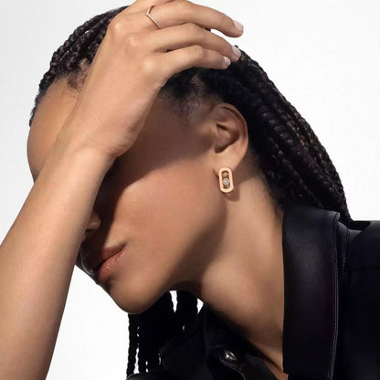 [LOXURA]So Move Diamond Earrings in Yellow Gold