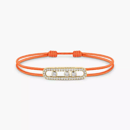 [LOXURA]Messika Care(s) pink cord pavé bracelet