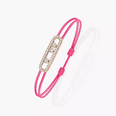 [LOXURA]Messika Care(s) pink cord pavé bracelet