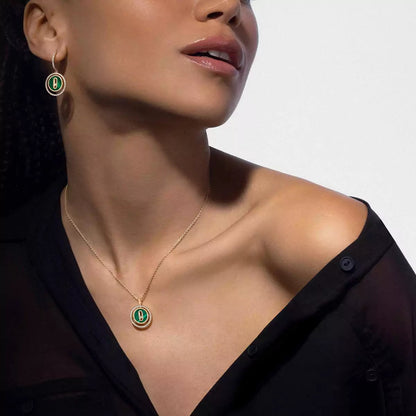 [LOXURA]Lucky Move Diamond Necklace in Rose Gold and White Mother-of-Pearl