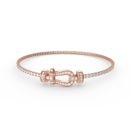 [LOXURA]FORCE  HORSESHOE  DIAMOND TENNIS BRACELET