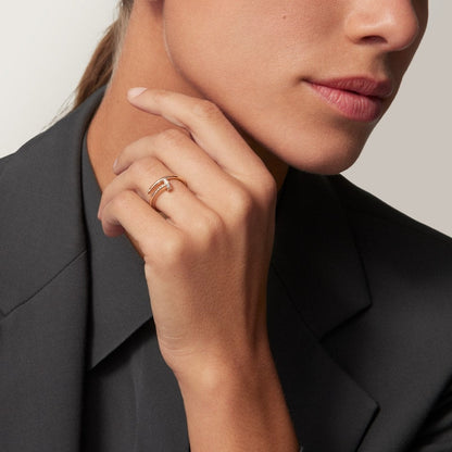 [LOXURA]JUSTE 1.8MM HALF DIAMOND RING