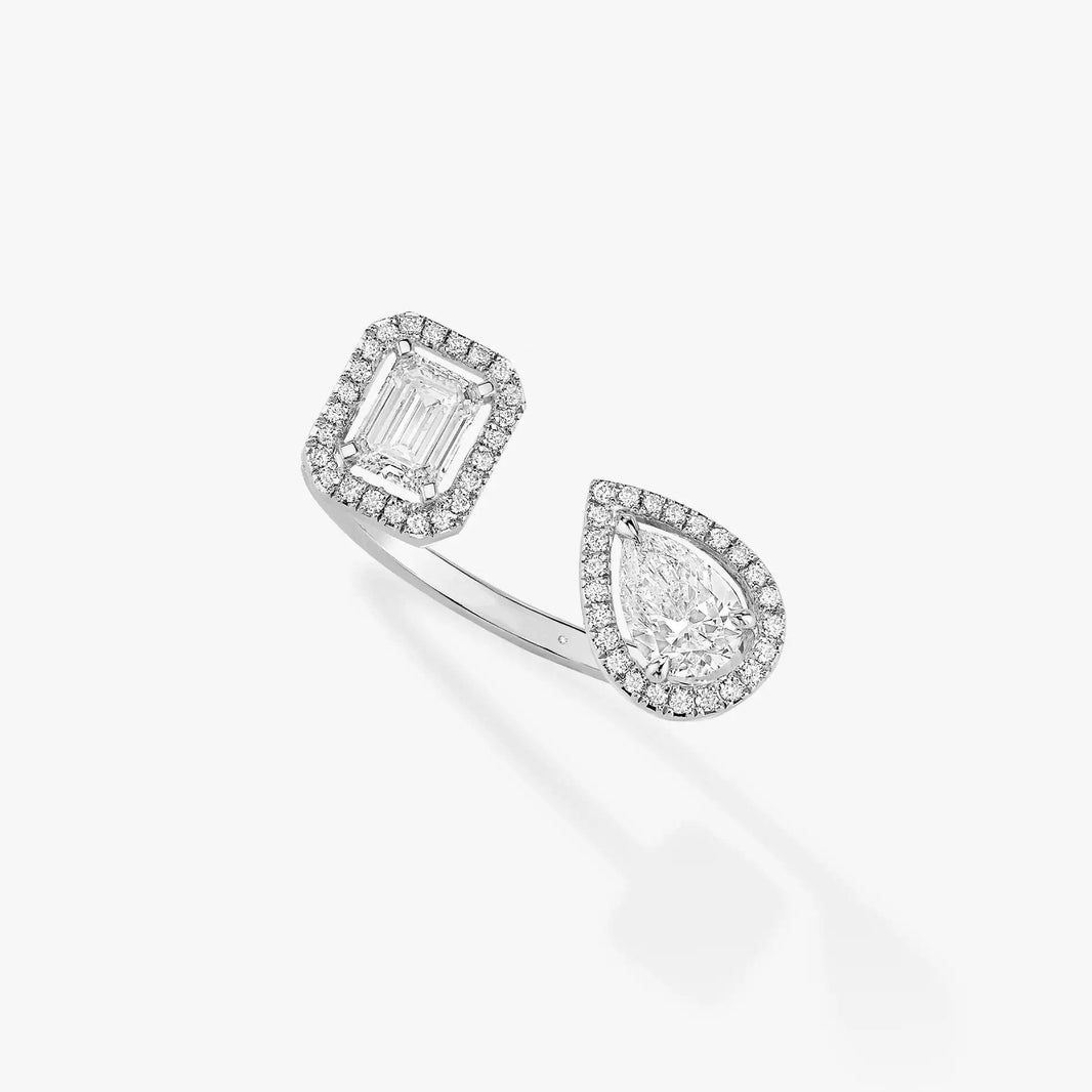 [LOXURA]MY TWIN TOI & MOI SILVER DIAMOND RING