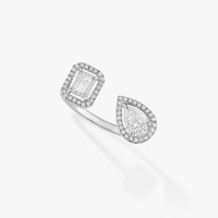 [LOXURA]MY TWIN TOI & MOI SILVER DIAMOND RING